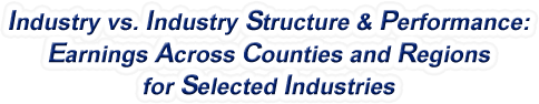 Minnesota - Industry vs. Industry Structure & Performance: Earnings Across Counties and Regions for Selected Industries